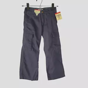 Pantaloni blu nuovi con etichette OshKosh B'Gosh ragazzo taglia 5 cargo E-Z regolazione vita 18" cuciture interne - Foto 1 di 15