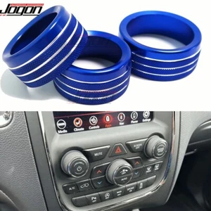 Cubierta de anillo de perno con interruptor de radio de CA azul para Dodge Durango SRT R/T GT 2014 2015-2020 - Imagen 1 de 7