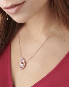 Affinity Edelsteine | Morganit & Zirkon Schmetterlingsflügel Anhänger Halskette $ 234 Neu im Karton - Bild 1 von 12