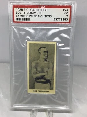 1938 F.C. Cartledge #24 Bob Fitzsimmons PSA 7 - Image 1 of 2