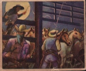 1949 Bowman Wild West #3 Horse Thieves F-3 A504