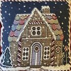 Mini Tapestry Gingerbread House Home Pillow Christmas Riverdale Square 8x8 Used