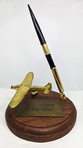 Cool Vintage 1980 TWA Retirement Pen Holder with Ford Trimotor - Picture 1 of 9