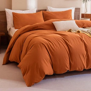 Moderne Bettdecke Quilt Cover Set 100% Baumwolle Perkal Stilvolle Kürbis Bettwäsche für Frauen - Bild 1 von 6