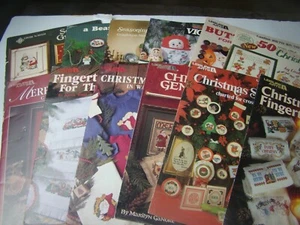 Set of 12 Christmas Cross-Stitch Pattern Booklets - Picture 1 of 7
