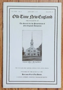 1923 OLD-TIME NEW ENGLAND 31, Meeting Houses & Churches, Joseph Badger paintings - Bild 1 von 2