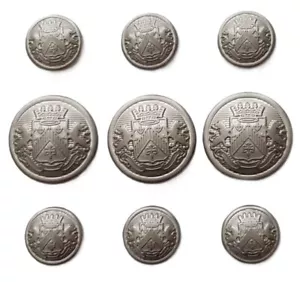 Vintage Stanley Blacker Blazer Jacket Buttons Silver Metal Crown Shield Men's - Picture 1 of 1