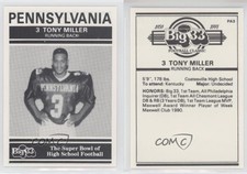 1991 PNC Big 33 Football Classic Tony Miller #PA3