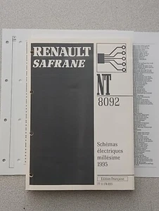 Rta Revue Manuel Technique Renault Schémas Électriques Safrane 1995 Électronique - Photo 1/2