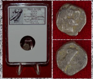 Ancient Coin PHILISTIA Helmeted Athena and Owl Silver Obol Rare Type of Owl Coin - Picture 1 of 4