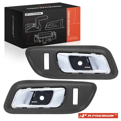 A-Premium 2x Manija de puerta interior delantera cromada negra para Ford Taurus 2010-2012 Foto 1 de 4