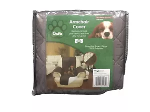 Crufts Einzelsitz Sessel Hund Katze Möbelschutz - Wende braun/beige - Bild 1 von 2