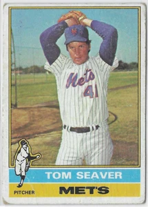 1976 Topps Baseballkarte #600 Tom Seaver - HOF - New York Mets sehr guter Zustand kein Knick - Bild 1 von 2