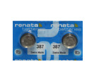 2 x Renata 387 1.55v Watch Cell Batteries SR936SW Mercury Free Silver Oxide