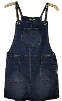 Jersey de mezclilla Cat & Jack para niña XL bolsillos mezcla de algodón lavado oscuro  Foto 1 de 4