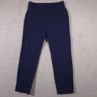 Pantalones para mujer St Johns Bay 8 azul marino tobillo elástico chino informal Foto 1 de 4