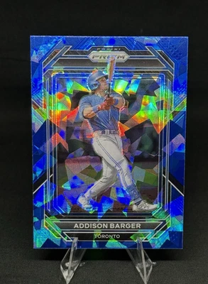 2023 Panini Prizm - Addison Barger #115 Blue Ice Prizm (RC) - Toronto Blue Jays - Image 1 of 2