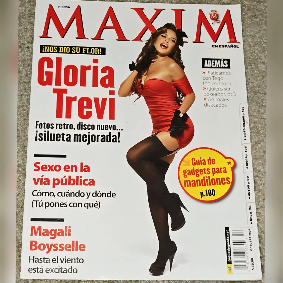 1 Maxim Espanol Gloria Trevi MX Mexico October 2007 Adult Sexy Magazine Playboy - Image 1 of 4