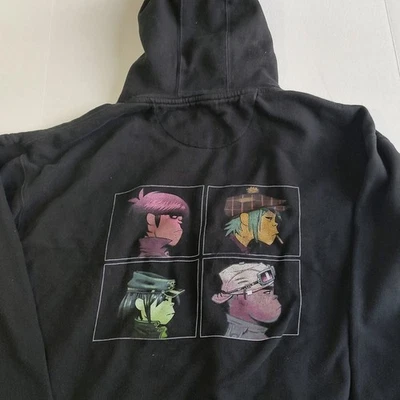 Sudadera con Capucha Gorillaz Band Para Hombres XL Negra Pullover Música Gráfico Foto 1 de 4