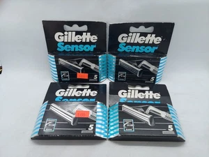 4 Vintage Gillette Sensor Razor Blades - 5 Pack Total 20 Blades - Picture 1 of 13