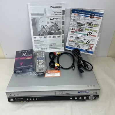 PANASONIC DMR-ES35V DVD VCR Combo Player/Recorder w/ Remote Cables Tapes MIB - Image 1 of 4