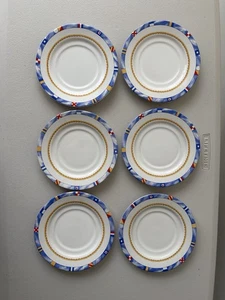 Fitz & Floyd Habitat Americana Regatta Sailboat Small Plate/Saucers Set Of 6 - Picture 1 of 10