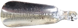 Vintage Phillips Spikes Stoughton, Mass Advertising Metal Shoe Horn / Golf Tool - Picture 1 of 2