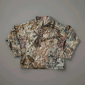 Mossy Oak APX Fusion Camo Pullover Men's XL Hunting Fleece 1/4 Zip Camouflage - Picture 1 of 10