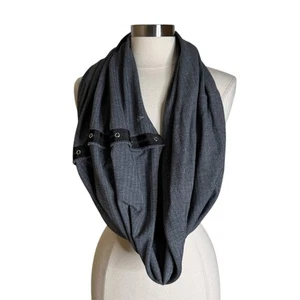 Ivivva Lululemon Vinyasa Scarf Rulu Heathered Herringbone Black Heathered White - Picture 1 of 7