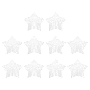 Kunststoff Mesh Leinwand Blätter, 10 Stück 3,43" Sternform zum Selbermachen Handwerk - Bild 1 von 5