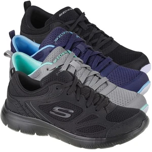 Skechers Summits Suited Womens White Casual Sports Gym Walking Trainers - Picture 1 of 24