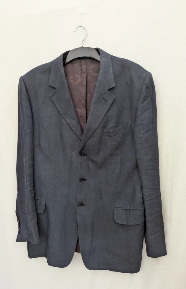 Chaqueta Paul Smith Para Hombres 42 Azul Lino Blazer Trabajo Inteligente Deportes Preppy Academia Foto 1 de 4