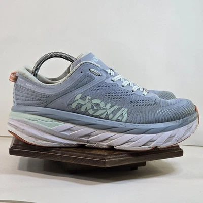 Женские кроссовки Hoka One One Bondi 7 размер 10 широкие синие беговые 1110531 BFBG - Изображение 1 из 4