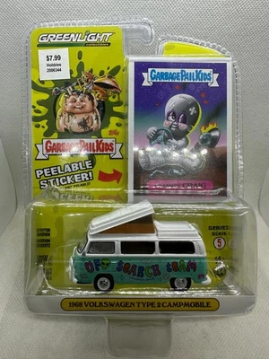 VW tipo 2 1968 Campmobile cubo de basura niños con pegatina R5 Greenlight 2023 Foto 1 de 4