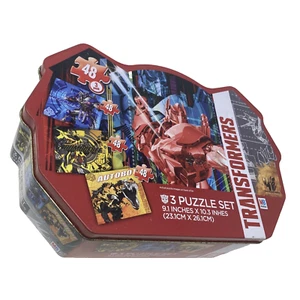 Juego de 3 rompecabezas Transformers LIBRE DE ÓXIDO 48 piezas en lata coleccionable 9,1" X 10,3" - Imagen 1 de 5
