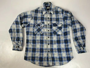 Vintage Men's Store Flannel Quilted Shirt Jacket Sz Medium (15 - 15-1/2) Taiwan - Picture 1 of 8