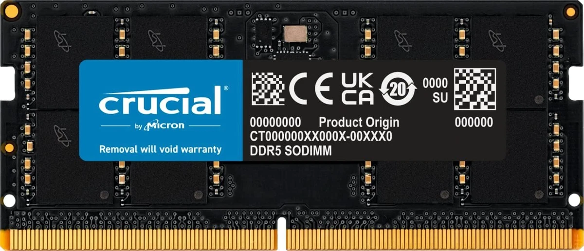 Crucial DDR5 module 16 GB SO-DIMM 262-pin 5600 MT/s / PC5-44800