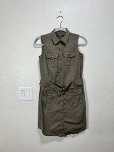Lauren Ralph Lauren Petite Utility Button Up Dress Green Size 2P - Picture 1 of 8