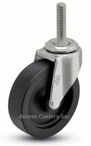 5STCPS-705 5" Swivel Caster, Polyolefin Wheel, 1/2 - 13 x 2-13/16 Threaded Stem - Picture 1 of 1
