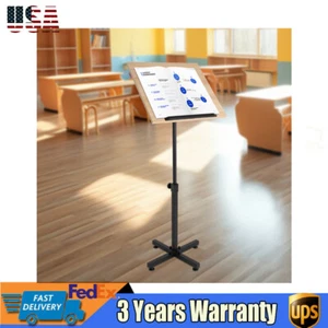 Lectern Podium Presentation Stand Height Adjustable Laptop Table 360?? Up / down - Picture 1 of 15