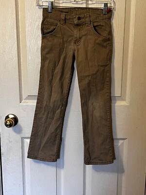Pantalones Wrangler Niños Pierna Recta, Caquis Reg Cintura Ajustable Talla 8 Foto 1 de 4