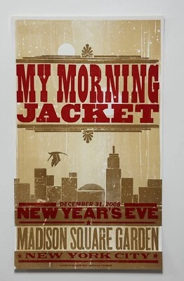 My Morning Jacket Poster New York MSG NYE 2008 Official Letterpress Hatch RARE! - Image 1 of 4