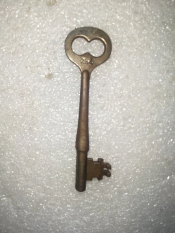 Antique Corbin Mortise Lock Skeleton Key Marked R54 Cover