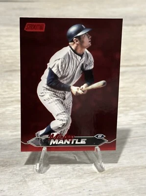 2024 Topps Stadium Club Mickey Mantle Red Foil Refractor New York Yankees #136 - Image 1 of 2