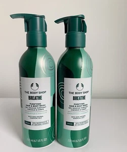 The Body Shop Breathe Purifying Hair & Body Wash NEW 200ml Lot Of 2 - Picture 1 of 4