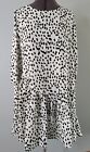 Hayden Los Angeles Black & White 3/4 Sleeve Asymmetrical Lined Womens Size M