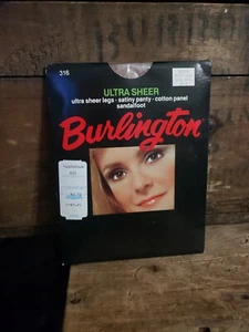 Burlington ultra sheer control top sandalfoot pantyhose, medium misty taupe 316 - Picture 1 of 7