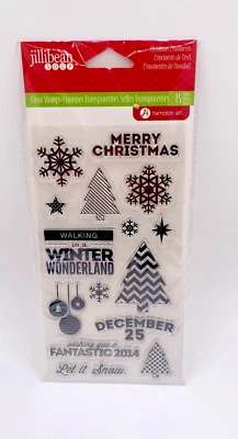 Juego de 6 estampillas de tinta transparente temporada de tonterías de Navidad KAISERCRAFT CS791 - NUEVO Foto 1 de 3