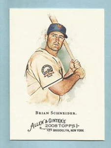 2008 Topps Allen & Ginter Baseball Brian Schneider #106 New York Mets PACK FRESH - Picture 1 of 1