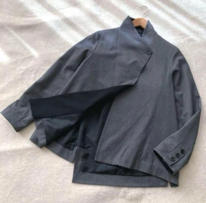 MOYURU Herringbone Jacket Asymmetry Design Long Sleeve Gray Used - Bild 1 von 15